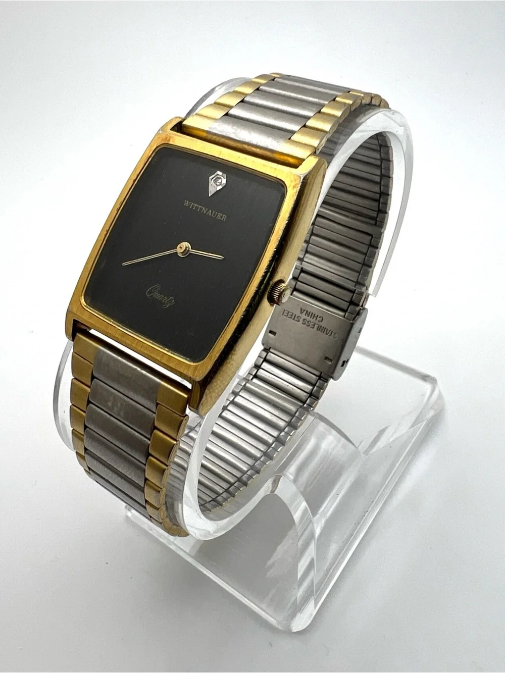 Wittnauer Two-Tone Black Dial Dress Watch